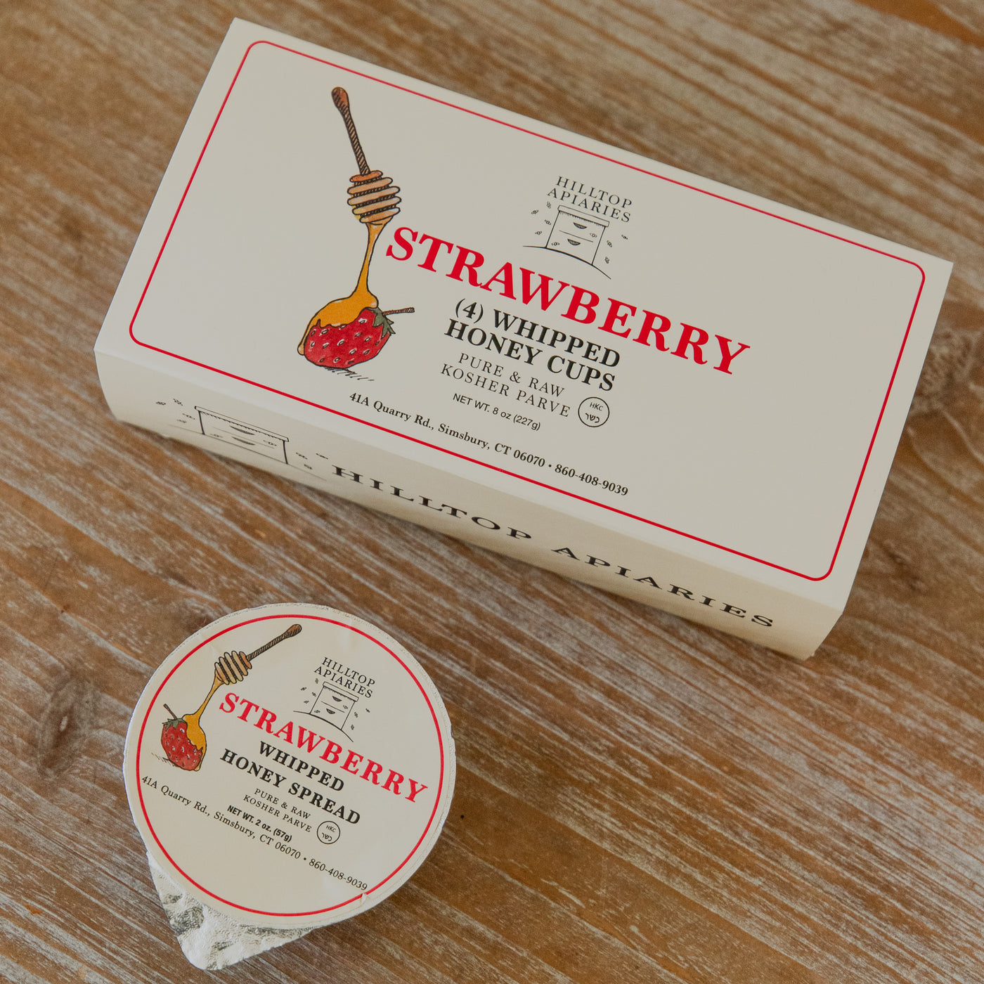 Strawberry Whipped Honey To-Go Cups